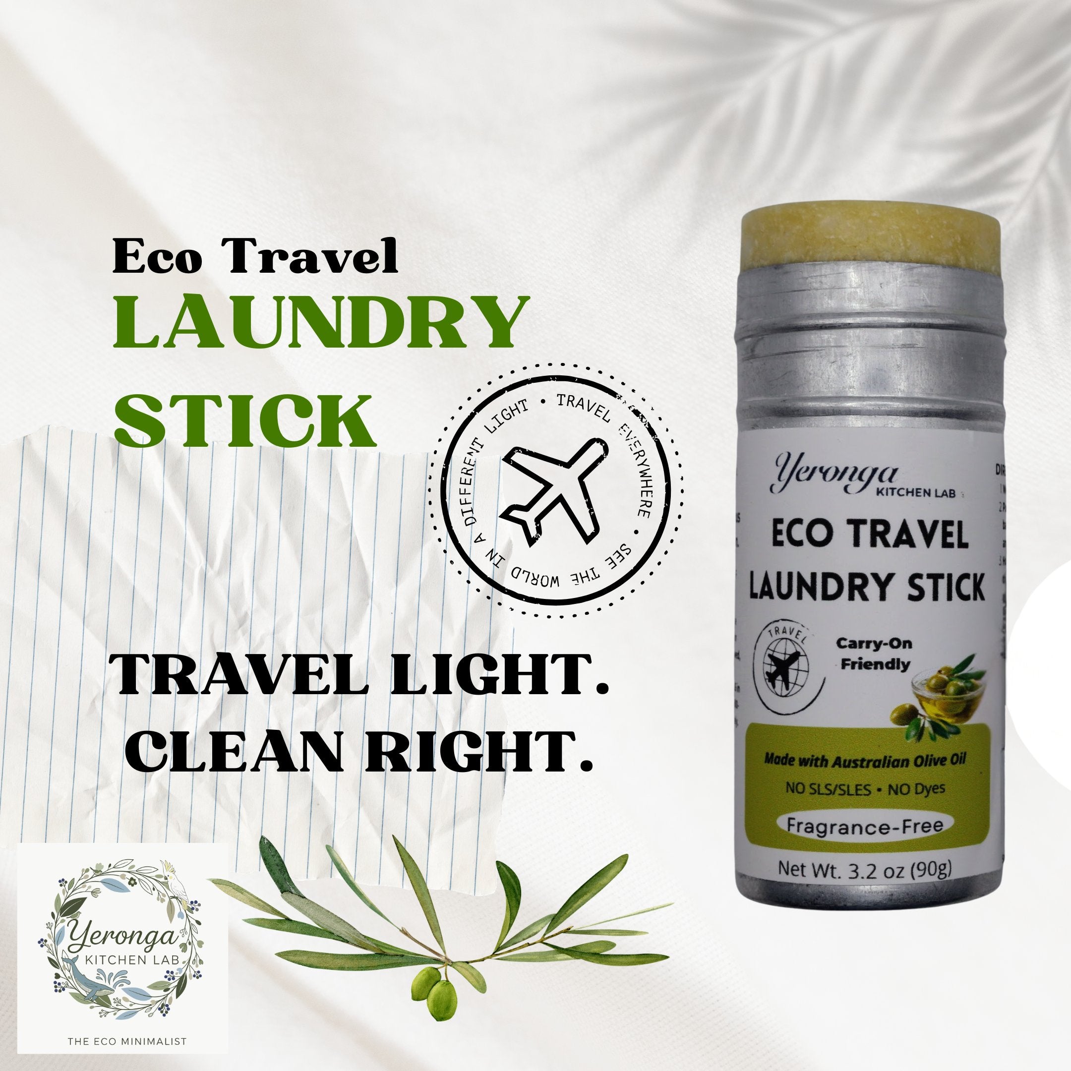 Aussie Olive Eco Travel Laundry Stick | 90g