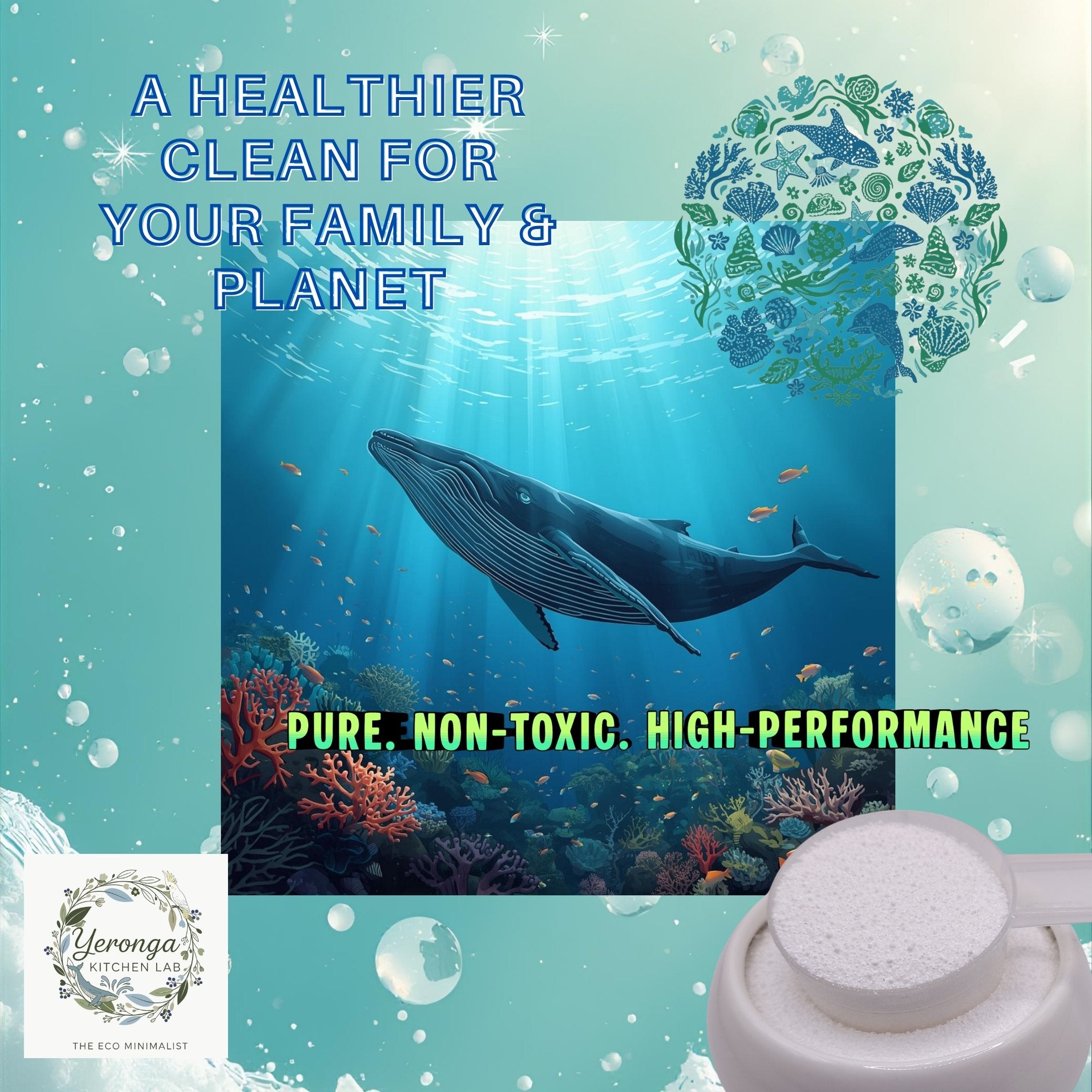 Clean-Washup: Dishwashing Powder - Zero Nasty Residue & Microplastic-Free, Fragrance-Free, Eco-Friendly Concentrated Formula, 1KG